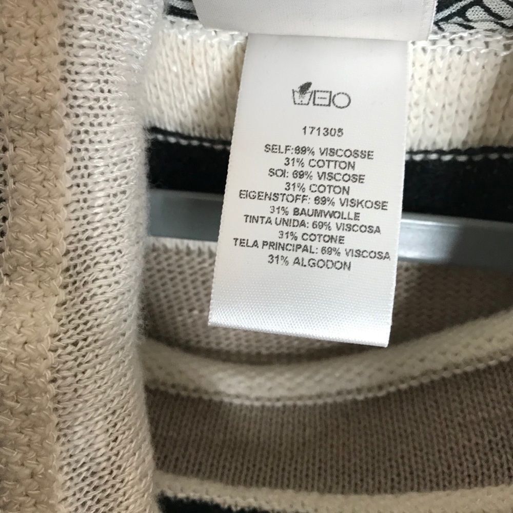 Anthropologie coastal Dolan striped cowl neck sweater size small - Picture 2 of 6